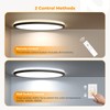 BLNAN LED Flush Mount Ceiling Light Fixture with Remote Control,