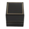 Avalaya Large Black Leatherette Ring Box
