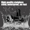 WINUERK 4Sets Black Anti Theft License Plate Screws Kits, Rustproof