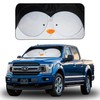 FH Group Foldable Penguin Print Car Windshield Sun Shade -
