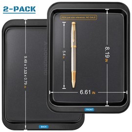 Small Cookie Sheets, Baking Pans, Nonstick Carbon Steel Baking Sheets, 2-Pack, 9.5 X 7.1 Inches (Inner 7.5 X 6)