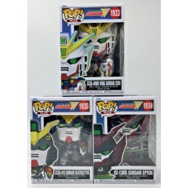 Funko Pop! PLUS Gundam Wing Epyon Zero Deathscythe Set of 3 W/ Protectors