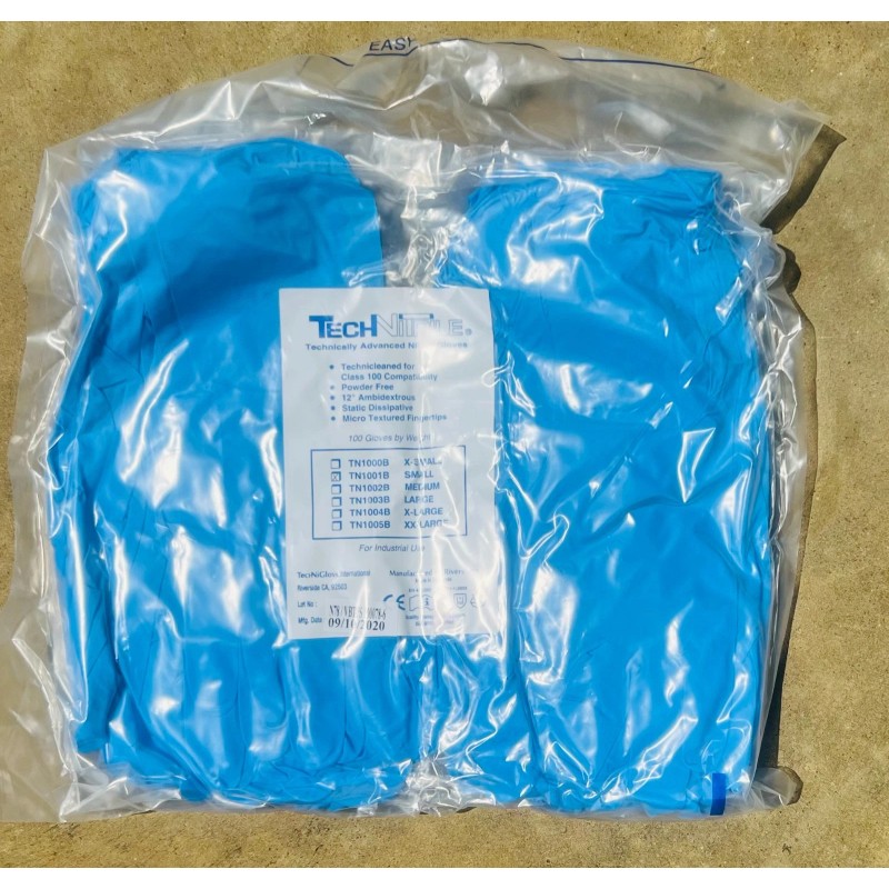TechNitrile ONE PK/100 GLOVES TechNitrile Power-free Disposable Gloves/Small (TN1001B)BLUE
