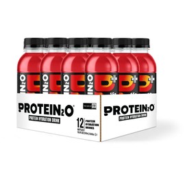 Protein2o 15g Whey Protein Isolate Hydration Drink Plus Energy & Focus, 350mg of Electrolytes, 125mg of Caffeine, Sugar Free, Cherry Lemonade, 16.9 oz Bottle (Pack of 12)