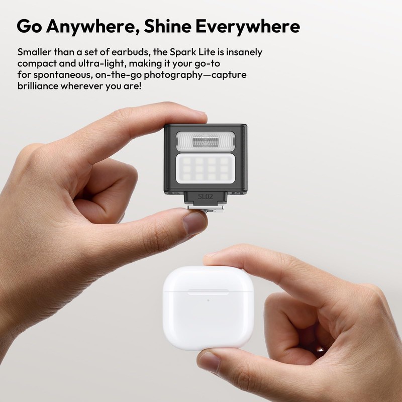 ULANZI SL02 Mini Flash Speedlite with Video Light, GN8 6500K