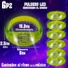 6 Pulsera Luz Led Luminosa Verde Boda Fiesta Evento Conciert