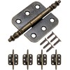 Fuxxer® 4 x Antique Hinges, Metal Hinges, Iron Hinges, Vintage