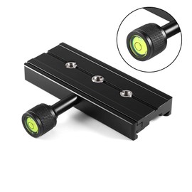 Tosuny Quick Release Plate Clamp, Quick Release Plate, QR Clamp Adapter with Solid Aluminium for Arca Swiss 120 mm with 1/4 Inch to 3/8 Inch Screw Adapter