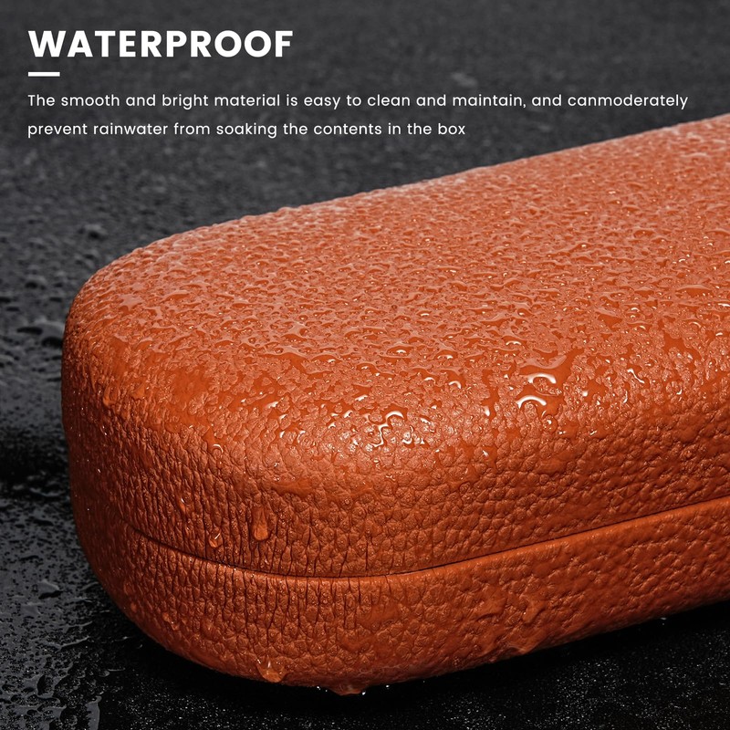 molshine Hard Shell Leather Sunglasses Case,Classic Large Glasses Case for