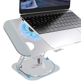 SUPERTRUST Soporte para Porttiles, Soporte de Laptop de Aluminio, Enfriador para Laptop,Bases de Refrigeracin para Laptops,Soporte Portatil Giratorio 