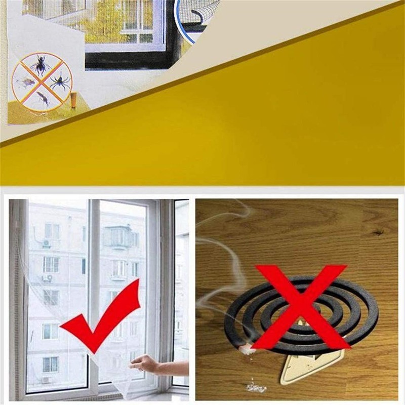 CICINIO 簡易網戸, 窓用防虫網, DIYネット, 130×150cm/150×200cm, 取り付け簡単, 通気性 (ホワイト150*200cm)