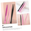 Baluue 3pcs Multi-purpose Nail Tweezers Dual-ended Precision Tweezers for Nail