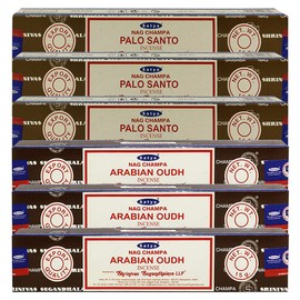 Palo Santo Arabian Oudh Incense Sticks & Holder Bundle Variety Pack from House of Nag Champa Incense Sticks and Trumiri