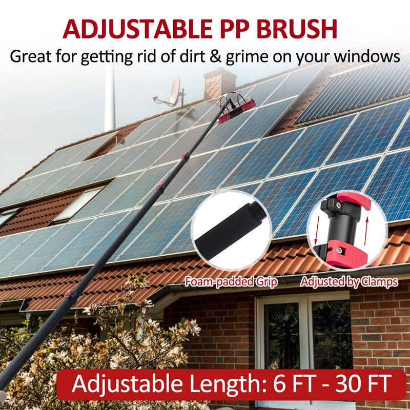 Carivia Water Fed Pole Kit,30ft Length Window Cleaning Poles,Water Fed