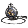 TREEWETO Unisex Pocket Watch with Chain Analogue Hand Winding Double