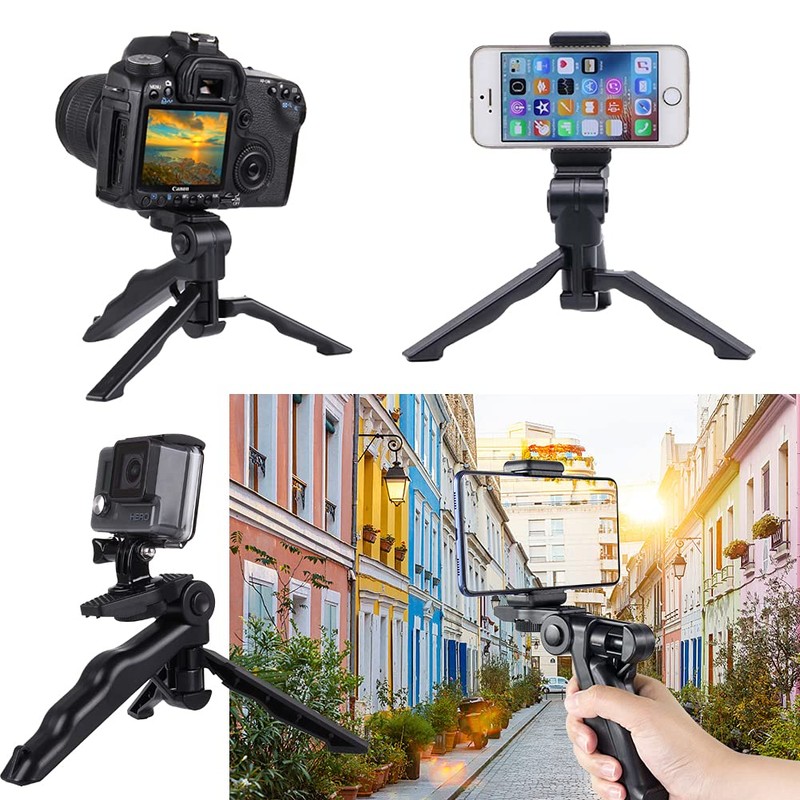 Walway Foldable Mini Table Tripod Stand Hand Grip with 1/4"