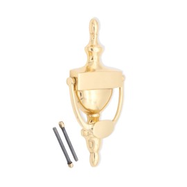 6" or 8" Victorian Style Solid Brass Urn Door Knocker - 6 Finishes (Polished Brass, 8")