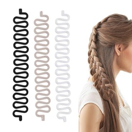 Tomedeks Hair Knitting Tool Fashion French Hair Styling Clip Twist Braid Hair Knitting Tool for Girls and Women Sticky Fishbone DIY Hair Accessories (Pack of 6)