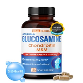 VITAL HERBAL Liposomal Glucosamine with Chondroitin, MSM- Maximum Potency- Support Joints, Cartilage- Made in The USA
