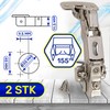 Door Hinge for Cabinet Doors with Opening Angle 155° -