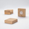 SIGEL BA211 Set of 4 powerful magnets, in wood, square,