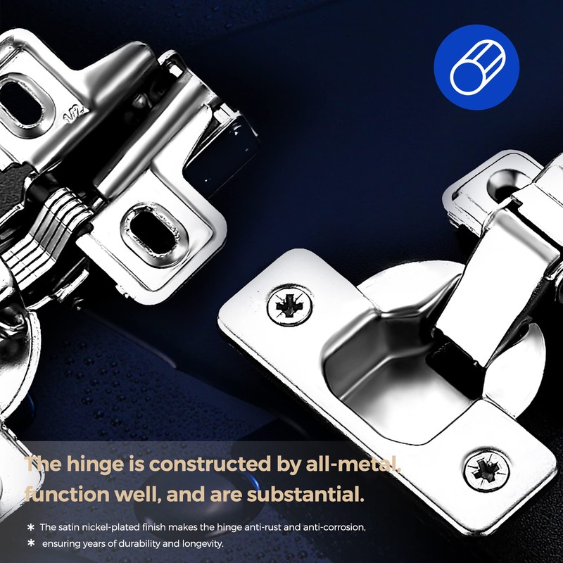 Ravinte 10 Pack 5 Pairs Short Arm Kitchen Cabinet Hinges
