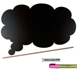 Cohas Chalkboard Speech Bubble includes Liquid Chalk Marker, 1 Large Thought Bubble for Left Hand, Pink Marker