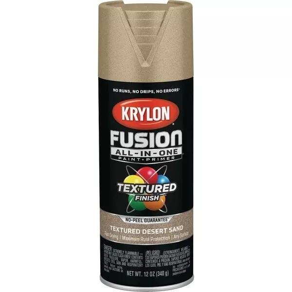 Krylon 12-Krylon Fusion All-In-One Textured Spray Paint & Primer, Desert