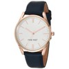 NINE WEST Women's Strap Watch, Blue, Minimalist Classic
