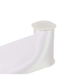 ITIsparkle 4" Inch Wide Solid Color Double Faced Satin Ribbon 5 Yards-Roll Great for Chair Sash, White