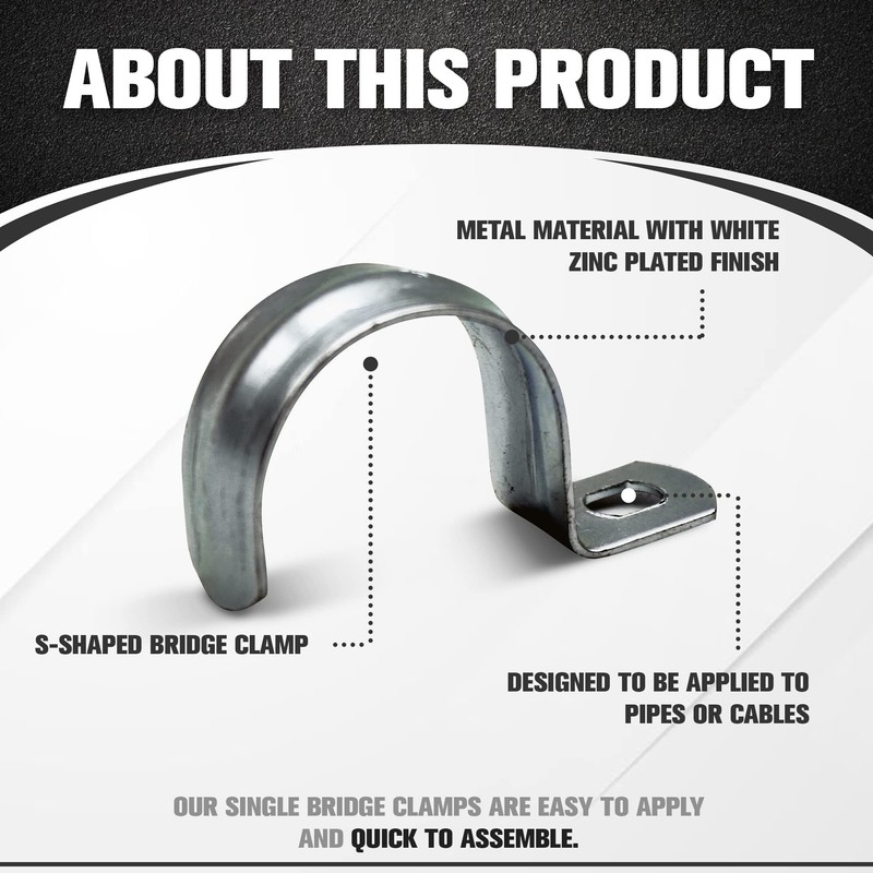 DOJA Industrial Impact Nail Cable and Pipe Mounting Clamp 22
