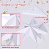 Pextian Paper Star Christmas 5 White Paper Stars for Hanging