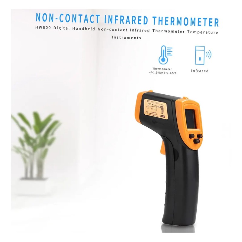 Hw600 Termómetro Infrarrojo Industrial (-50-600c) De Mano