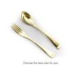 JASHII 24-Piece 304 Stainless Steel Luxury Matte Champagne Gold Silverware