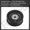 604491 Flat Idler Pulley (3/8" x 2") Compatible with Hustler