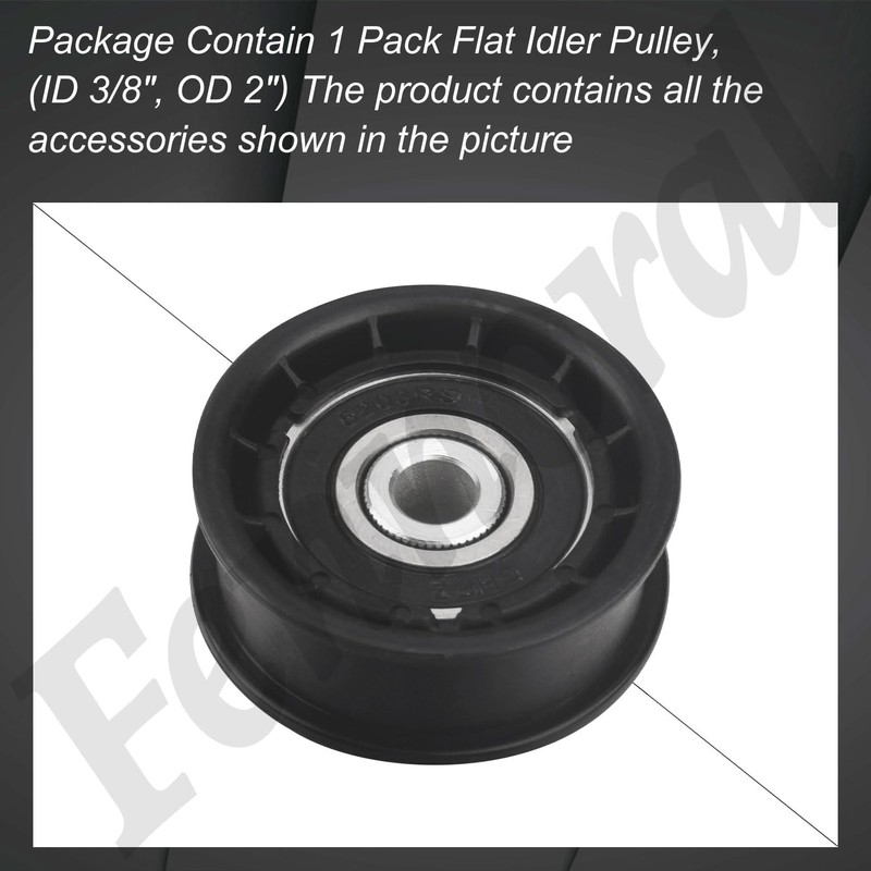 604491 Flat Idler Pulley (3/8" x 2") Compatible with Hustler