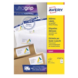 Avery Printable Address Mailing Labels, Laser Printers,16 Labels Per A4 Sheet, 640 Labels, L7162-40, White, 40 Blank Sheets