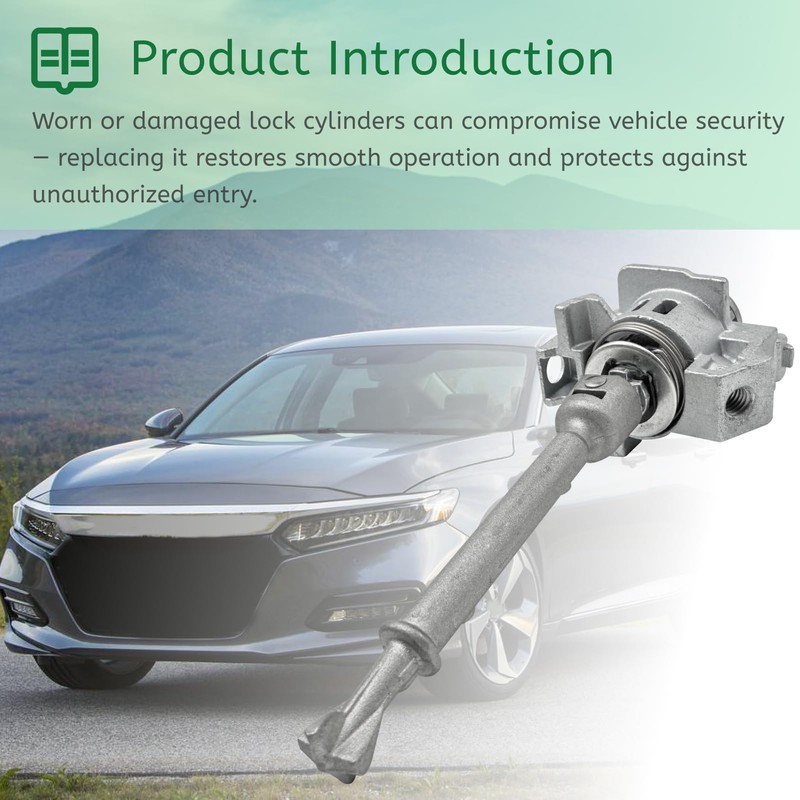 Memiuyelay Front Driver Side Door Lock Cylinder with 2*Keys Fit