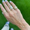 Hand Chain Bracelet for Women Dainty Gold Bracelets Ring Bracelet