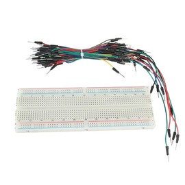Solderless Breadboard 830 Tie Points - 65Pcs Flexible Breadboards Jumper Wires Kit for Arduino Prototyping Circuit DIY Electronic Project