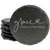 Faith and Hope: Laser Etched "Grace Changes Everything" Coasters: Inspirational