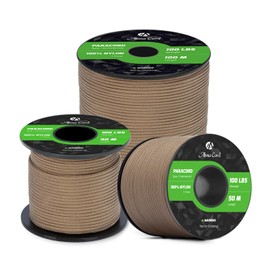 Abma Cord Paracord 2 mm 100% Nylon Rope (30 m - 50 m - 100 m) Type I Cords with 1 Core - Max. 45 kg (100 lbs) - Flash, 50 m