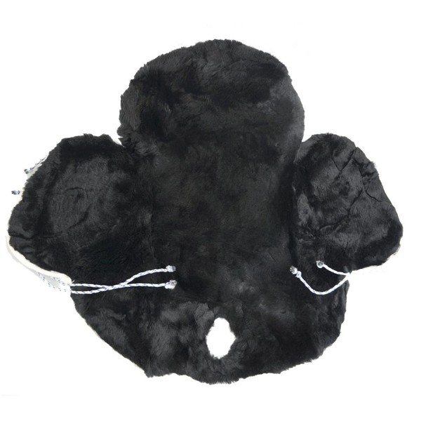 VAST Merino Fleece Western saddle Seat Saver Sheepskin Cushioon(black)