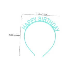 Kisangel 6pcs Glow the Dark Birthday Theme Hair Bands for Headbands for Birthday Party Celebrations