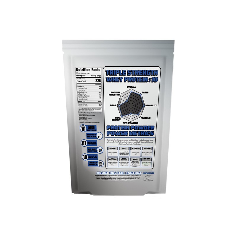 Protein Factory Protein Factory Triple Strength Whey Protein, 81g Protein