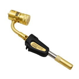 Torch Tips with Gas Self-Ignition, MAP-Pro/LP Gas, Adjustable Flame Knob Brass Tip 360° Swivel Tips, Gas Self Ignition Torch for Soldering Brazing Plumbing Welding