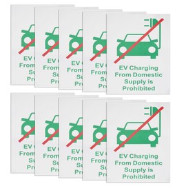 Be In Your Mind Pack of 10 EV Car Charger Stickers 148 mm × 210 mm PVC Sticker EV Charging Indicator Sticker for Home Garage Public Parking Display Area for Electric Vehicles Charging Station