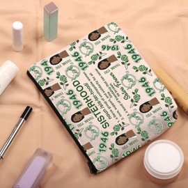 VAMSII Greek Sorority Gift Sorority Makeup Bag Incorporated Friendship Gifts Sorority Gifts for Women (Links Sorority Bag)