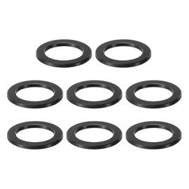 PATIKIL M12 Aluminum Spacer, 8Pcs Metal Spacers Aluminum 12.2mm ID x 18mm OD x 1.5mm L Aluminum Spacer Screw Standoff Round for 1/2in or M12 Screw Bolt, Black