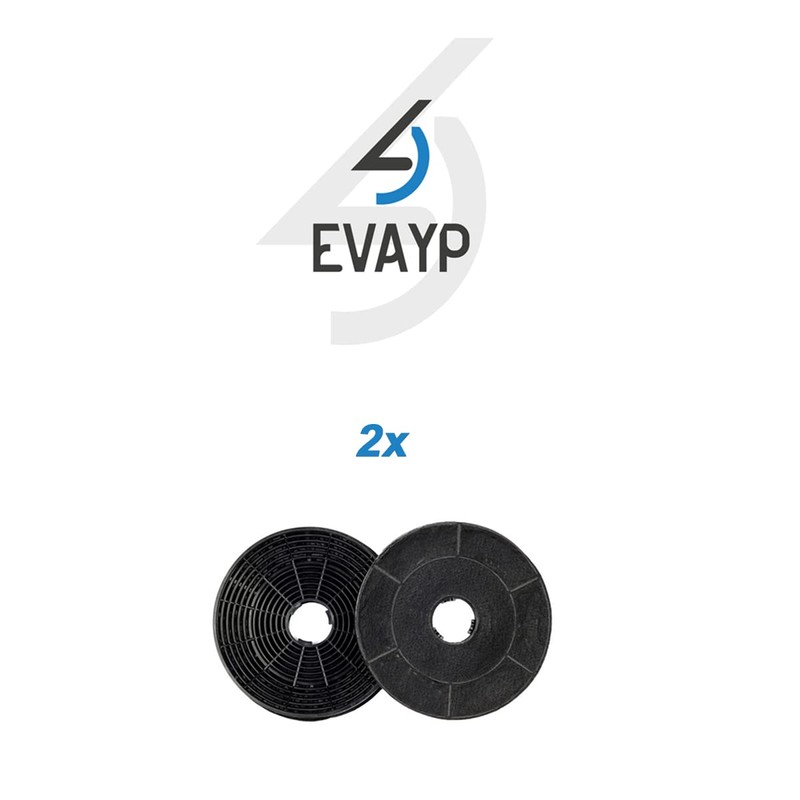 EVAYP 2 x activated carbon filters for kitchen hoods, cooker